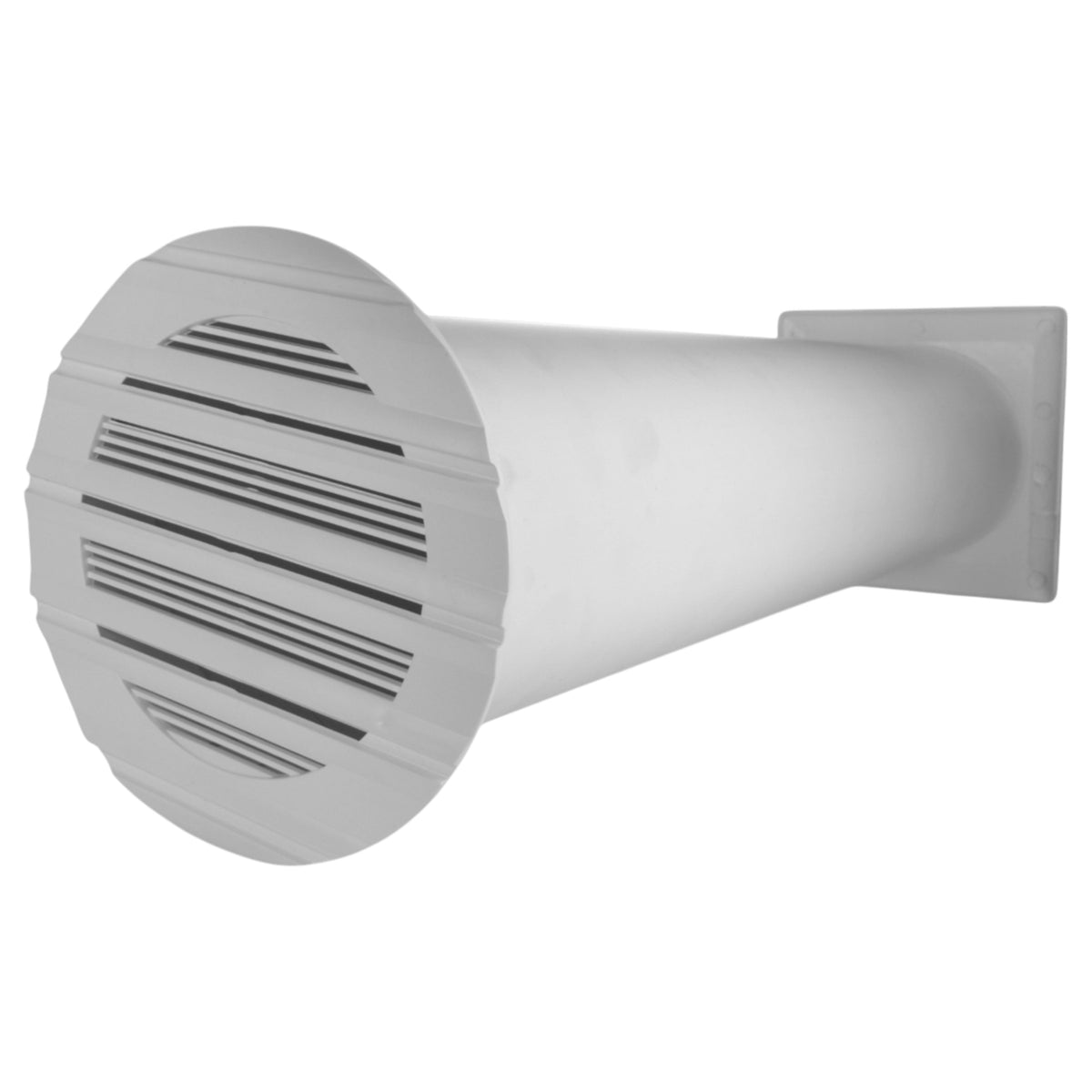 Round Bella Vent Through Wall Ventilation Kit with 100mm Pipe and White Vent