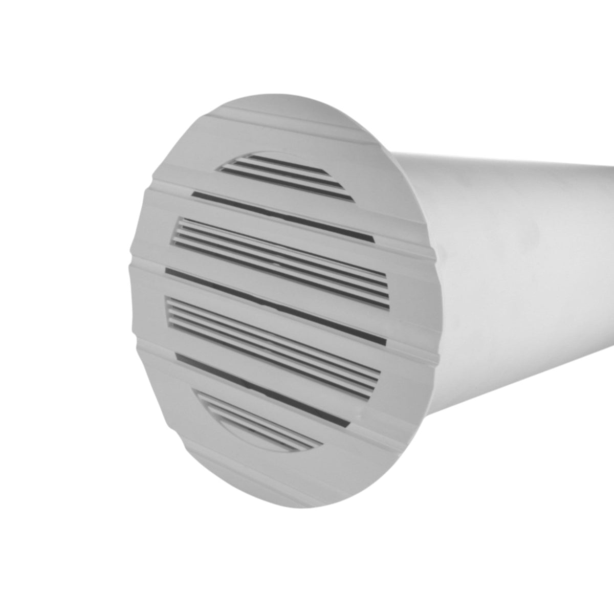 Round Bella Vent Through Wall Ventilation Kit with 100mm Pipe and White Vent