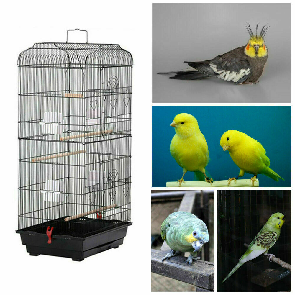 Bird Cage Large Metal - Black/White