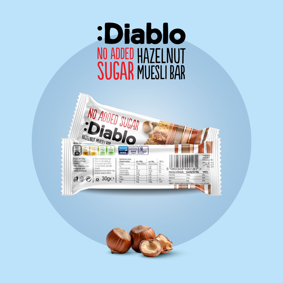 Hazelnut Muesli Bar