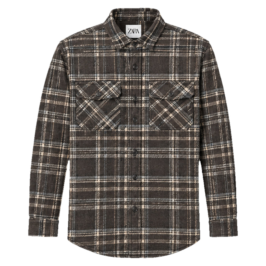 Ex High Street Brushed Cotton Overshirt