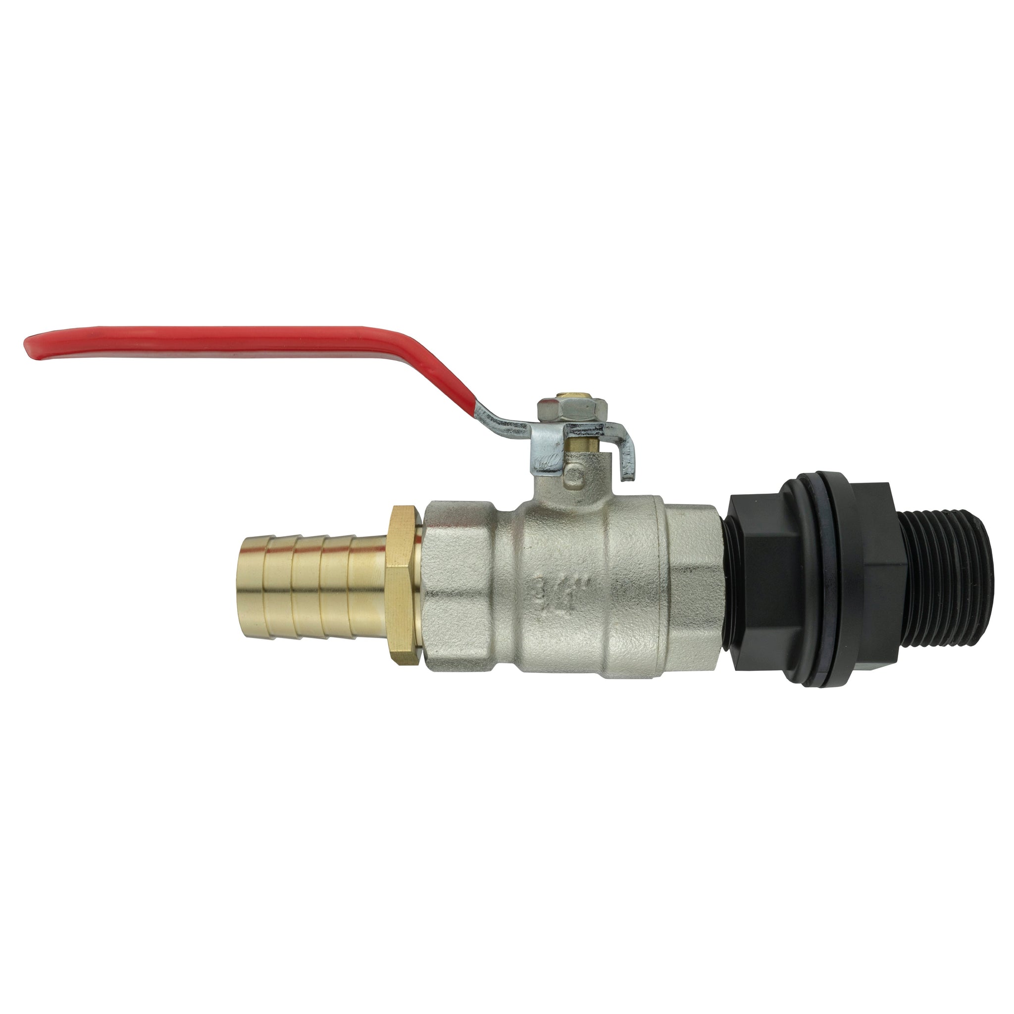 Water Butt Kit 3/4” BSP with Lever Valve and 25mm Brass Barb