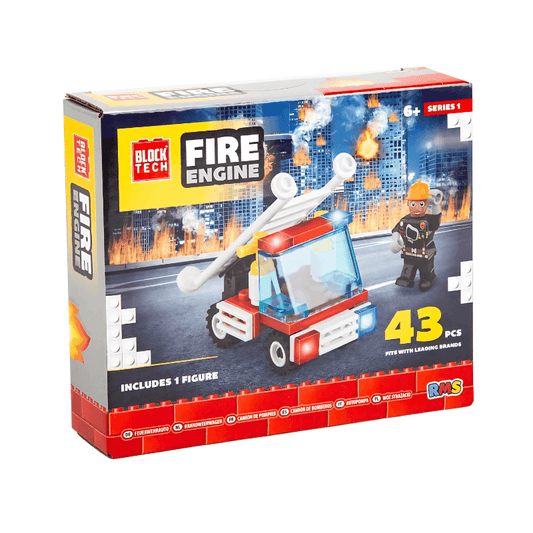 Block Tech Fire Engine Toy Set