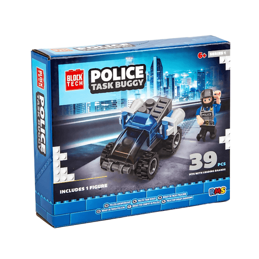 Block Tech Police Task Buggy Toy Set
