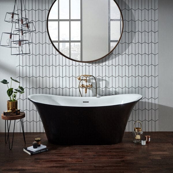 Bow Traditional Freestanding Double Ended Bath w/ Integrated Waste - All Colours