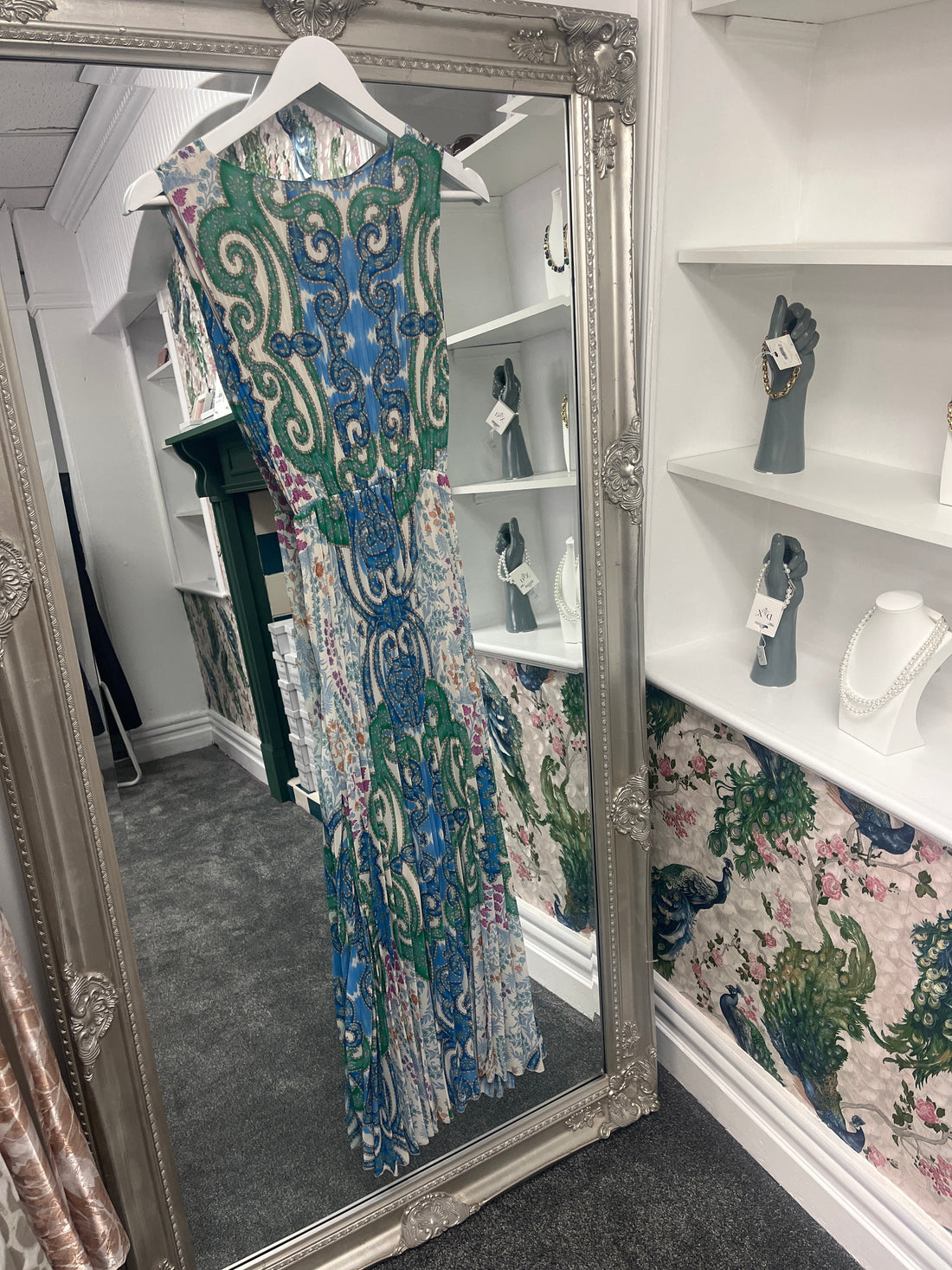 Multicoloured Maxi Pleated Sleeveless Dress | One Size Women’s Dress 8-14