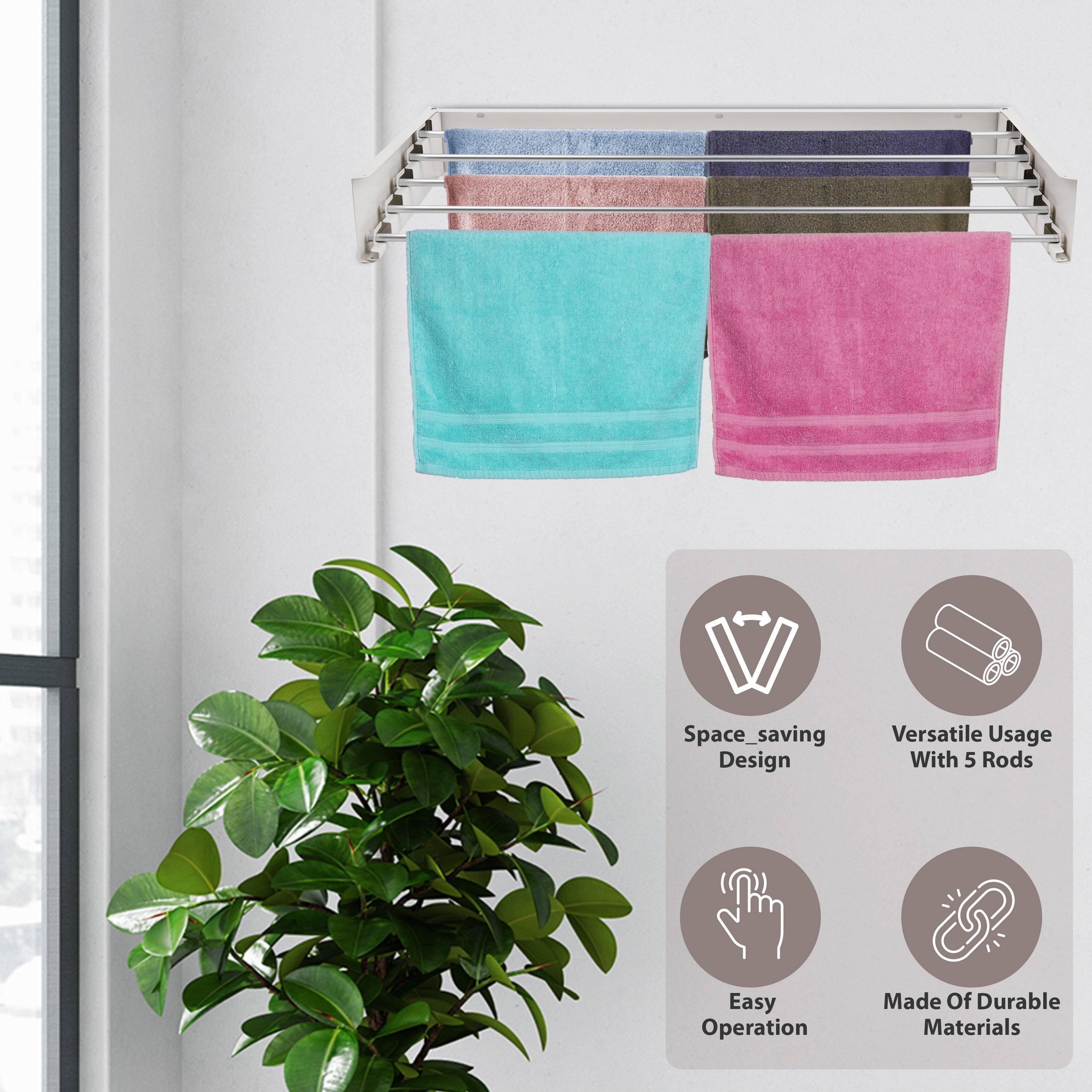 Extendable Drying Rack Wall Mounted Airer