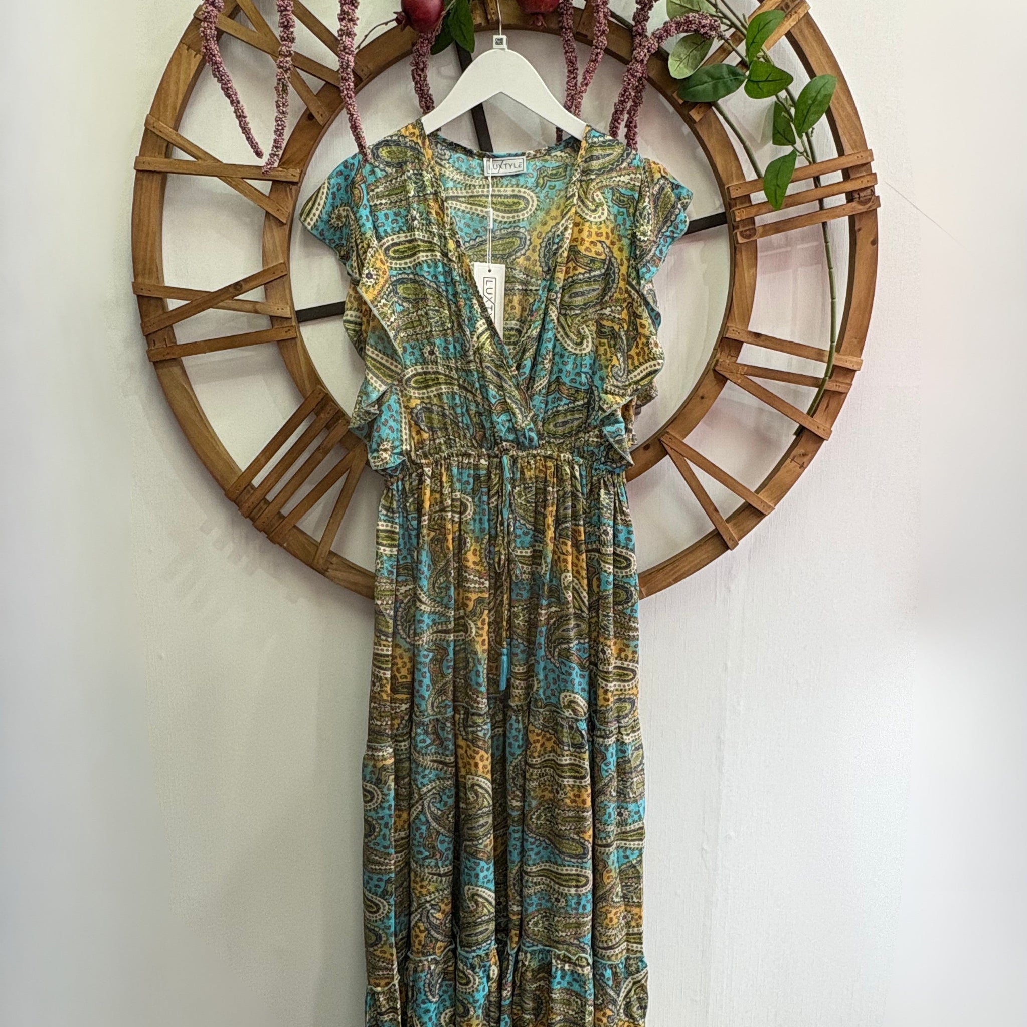 Luxtyle Bohemian Maxi Dress – One Size (Fits 8–16)