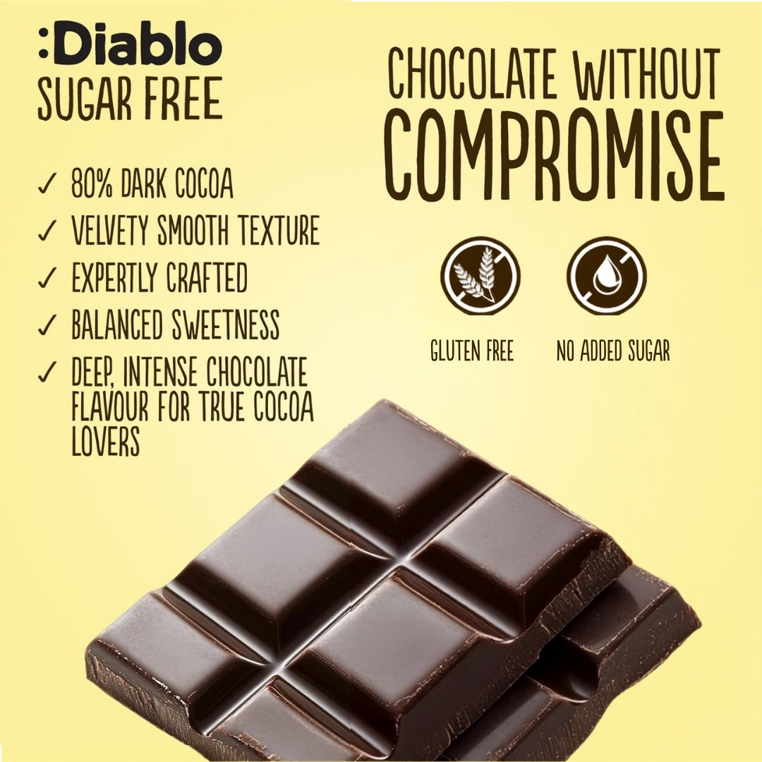 Dark Chocolate 80% with Stevia (75g)