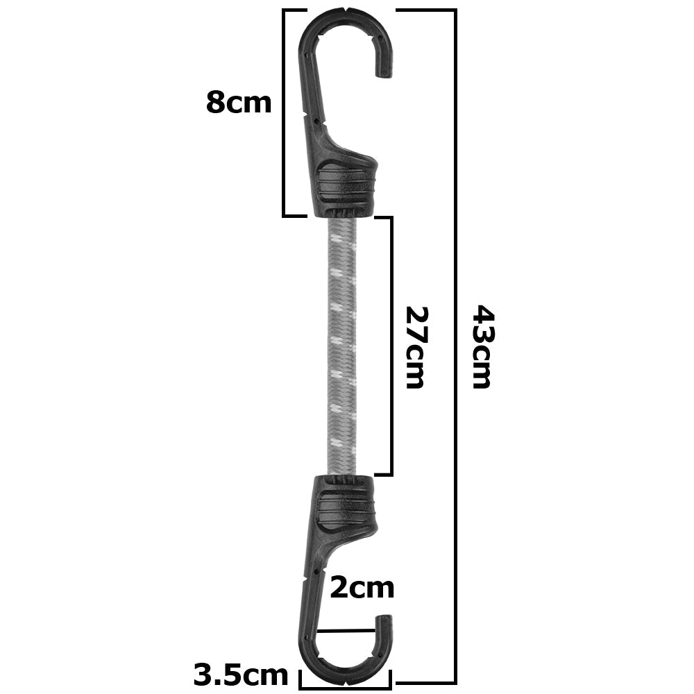 Bungee Cord Hook with PVC-coated Metal Hooks 40cm