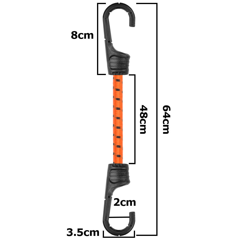 Bungee Cord Hook with PVC-coated Metal Hooks 60cm