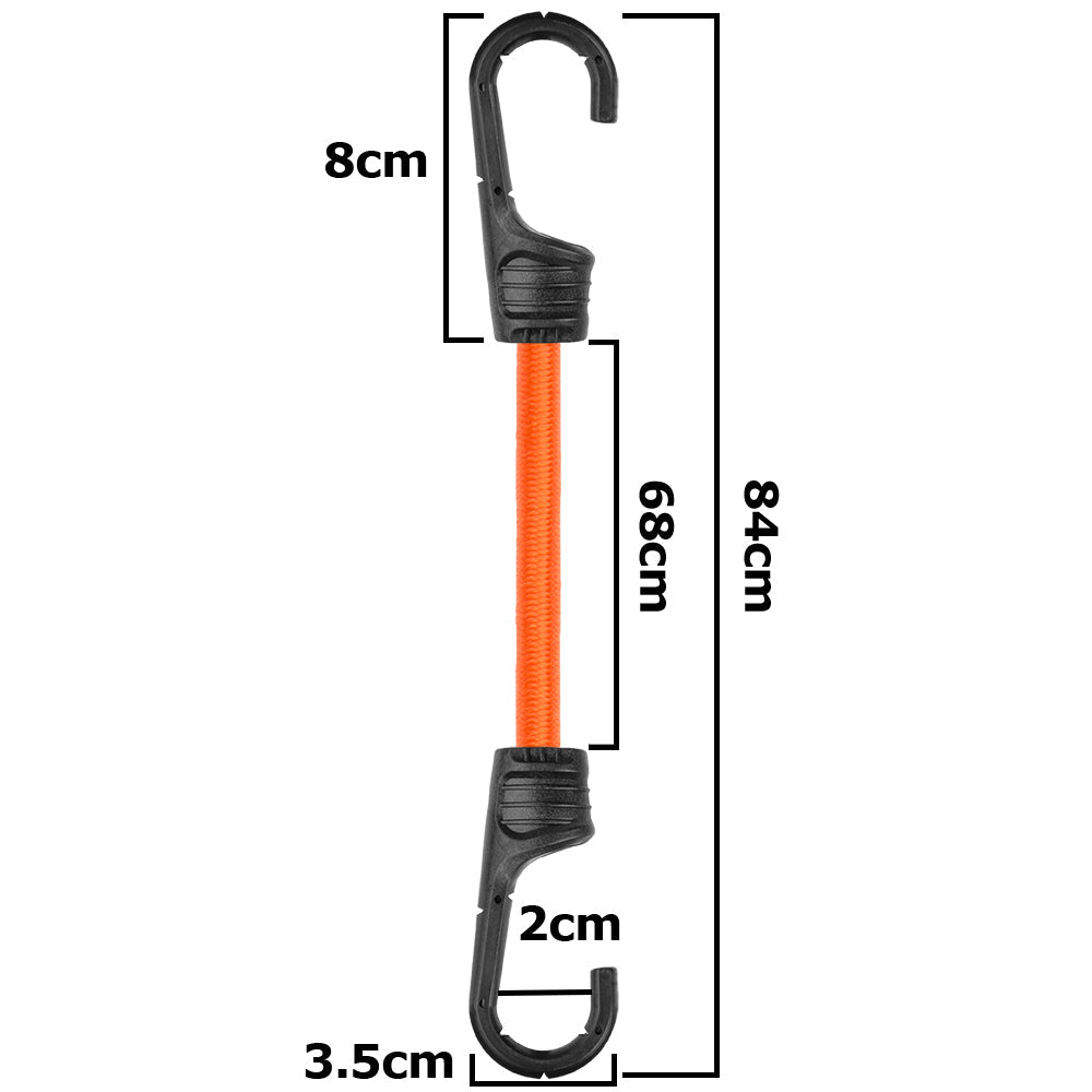 Bungee Cord Hook with PVC-coated Metal Hooks 80cm