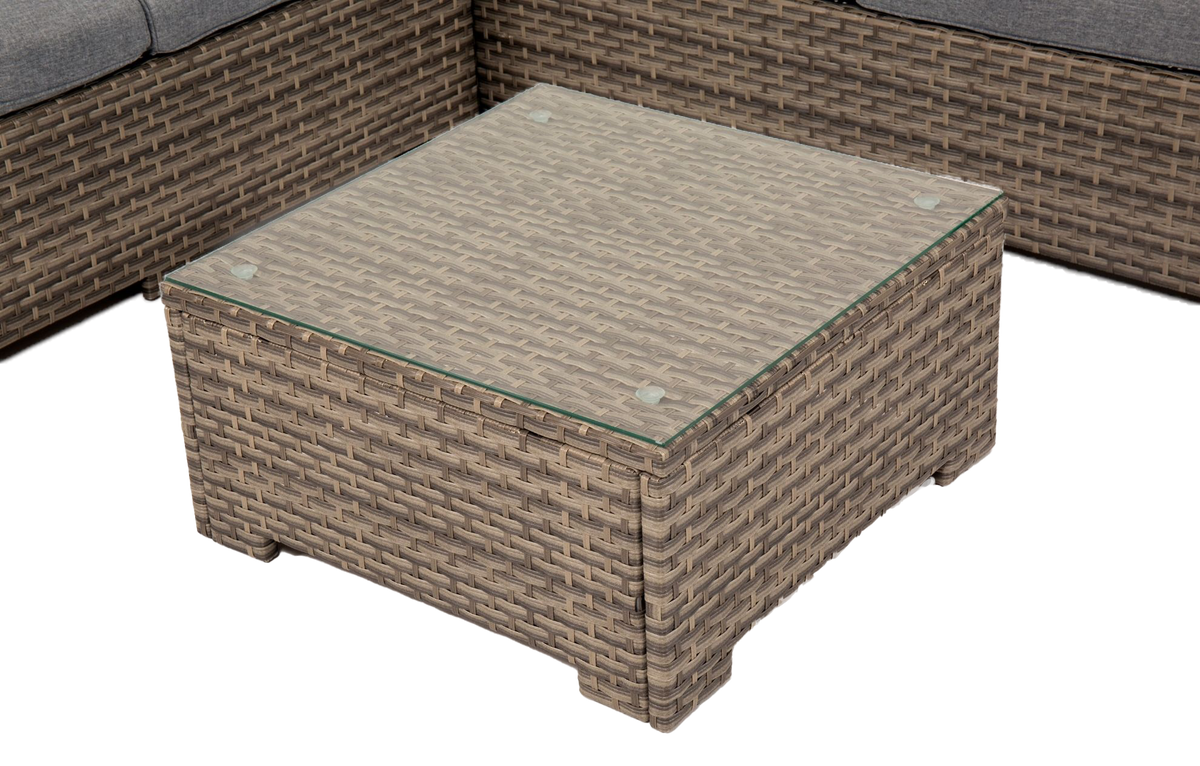 Chesterton Grey 5 Seater Corner Rattan Garden Sofa Lounge Set and Cushion Box Bundle