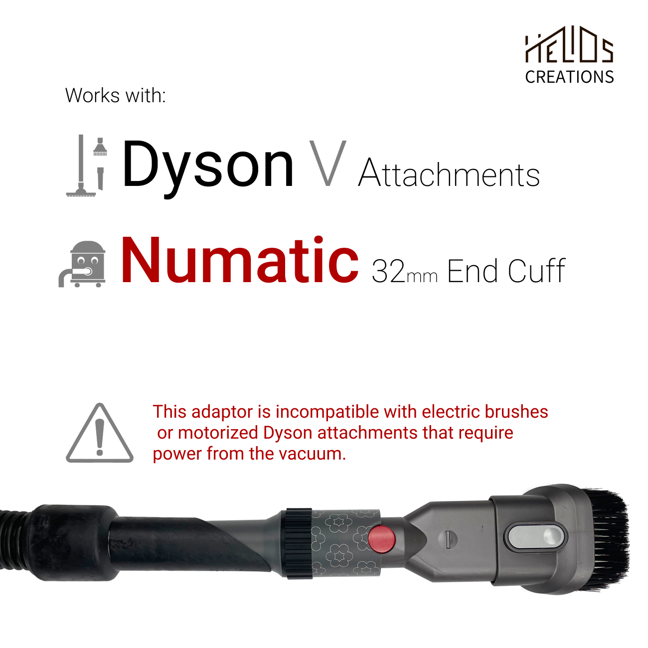 Connect Dyson V tools to your Henry Numatic vacuum cleaner with Adjustable Suction Control Ring