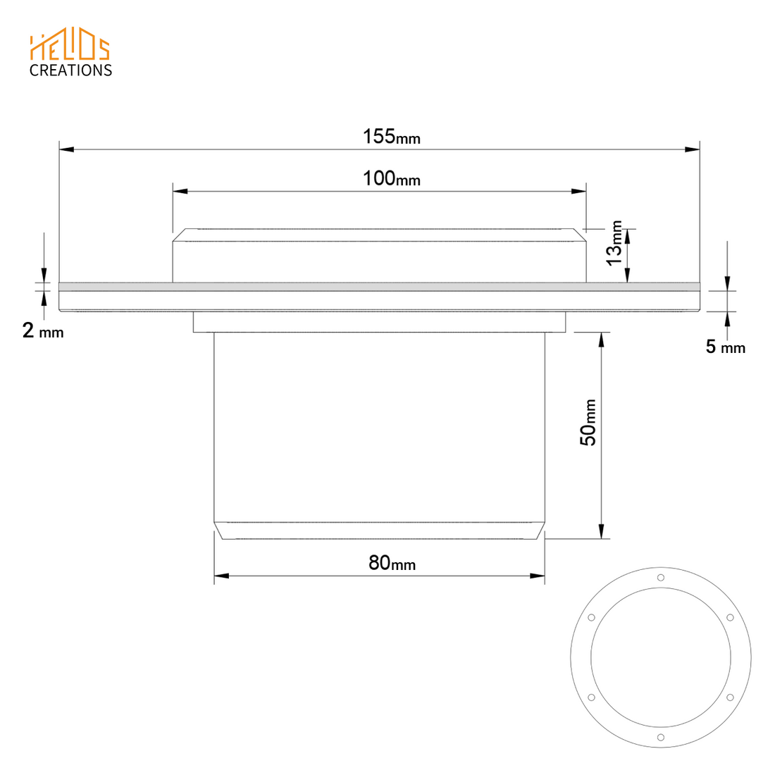 Dust Extraction Flange Adapter - Machine to Hose Connector 80mm or 100mm