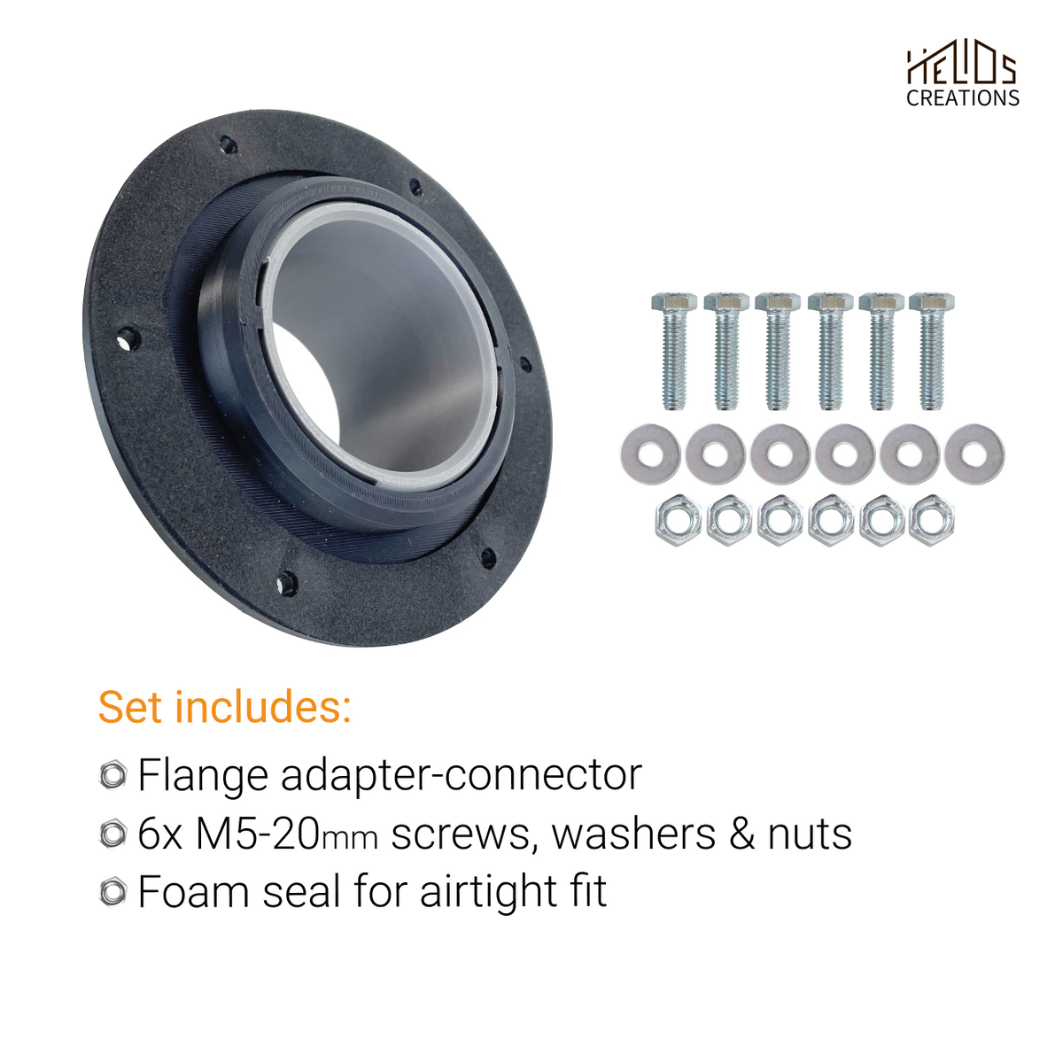 Dust Extraction Flange Adapter - Machine to Hose Connector 80mm or 100mm