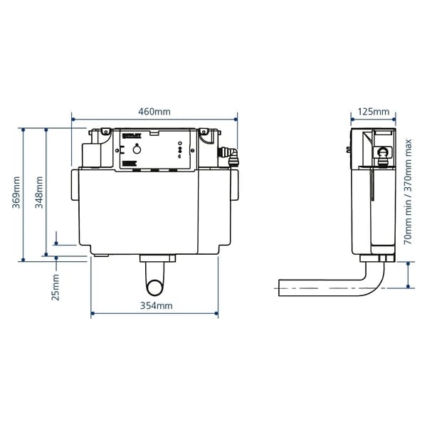 Concealed Cistern with Side Inlet