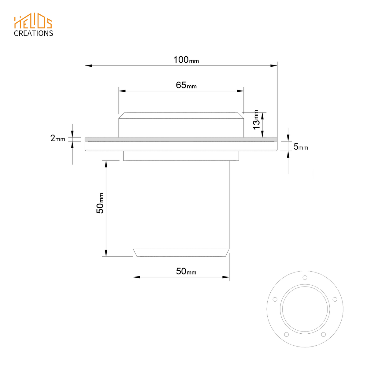 Dust Extraction Flange Adapter - Machine to Hose Connector 50mm 45mm 40mm 38mm