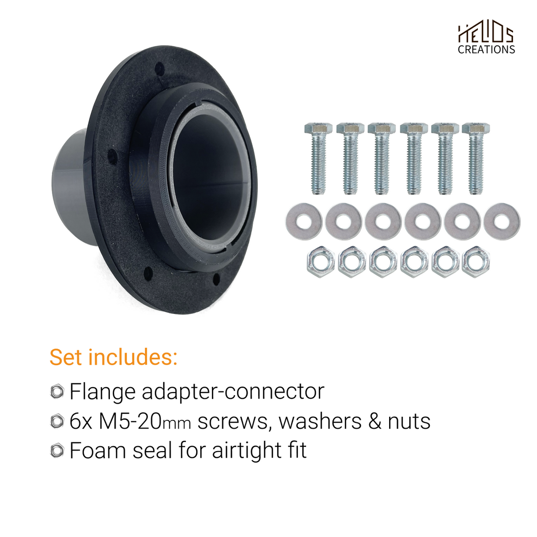 Dust Extraction Flange Adapter - Machine to Hose Connector 63mm