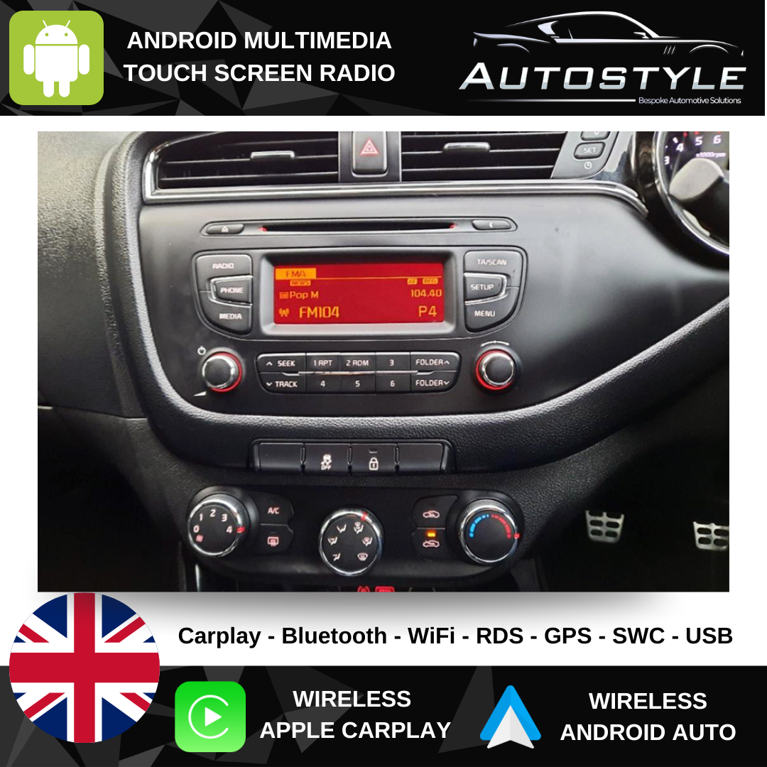 Kia Ceed Apple Carplay / Android Auto 9" Stereo Upgrade 2012-17