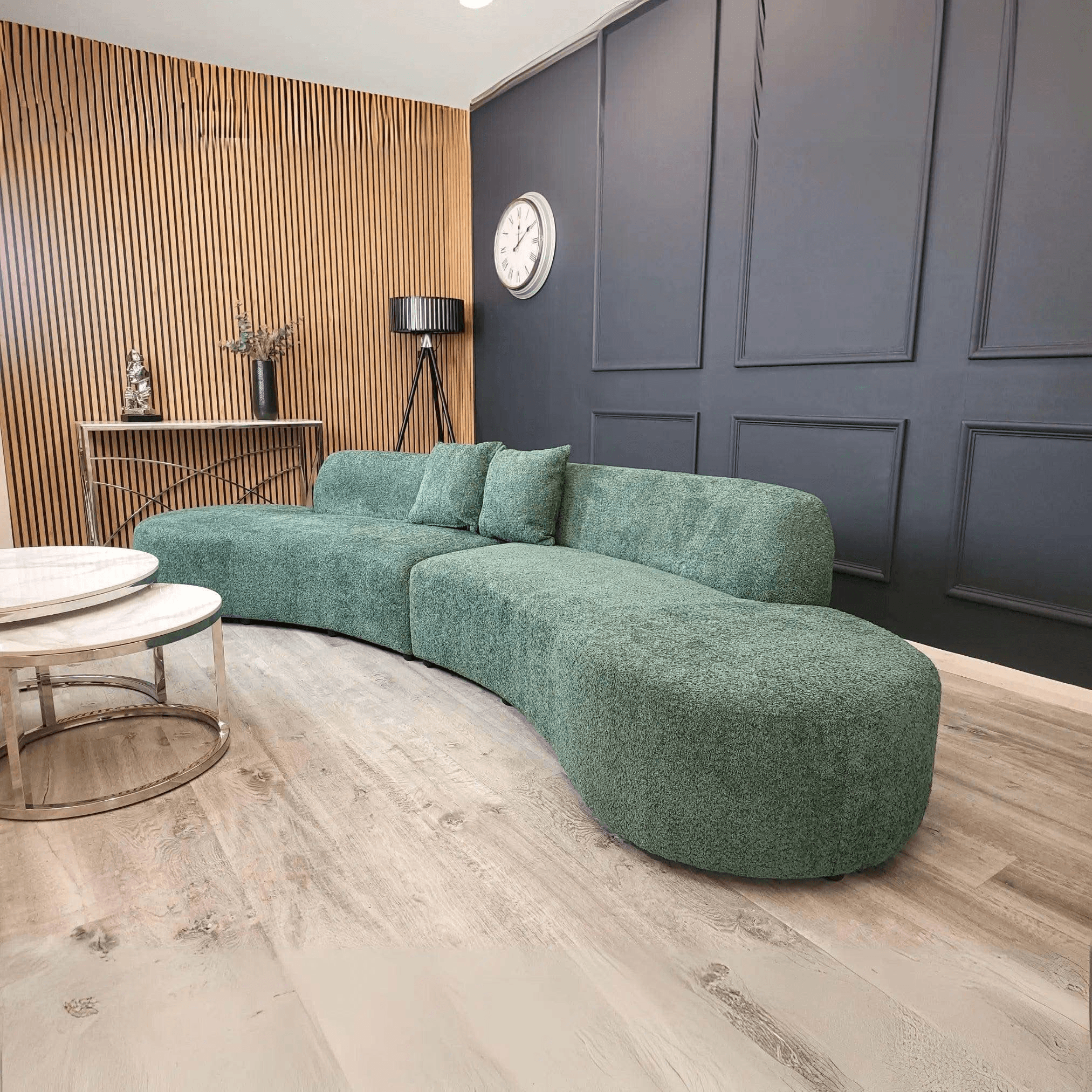 Miami Curved Cinema Boucle Sofa