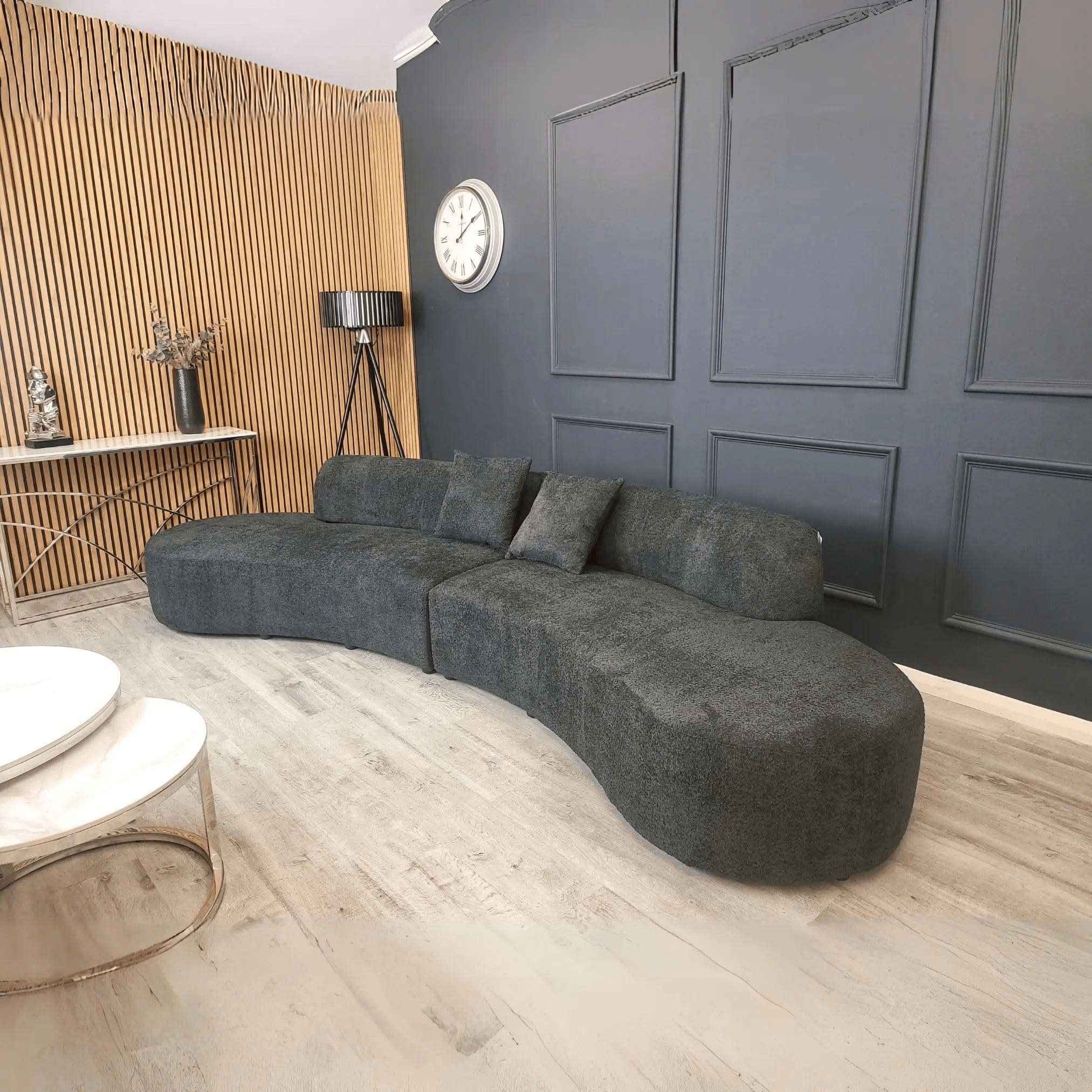 Miami Curved Cinema Boucle Sofa