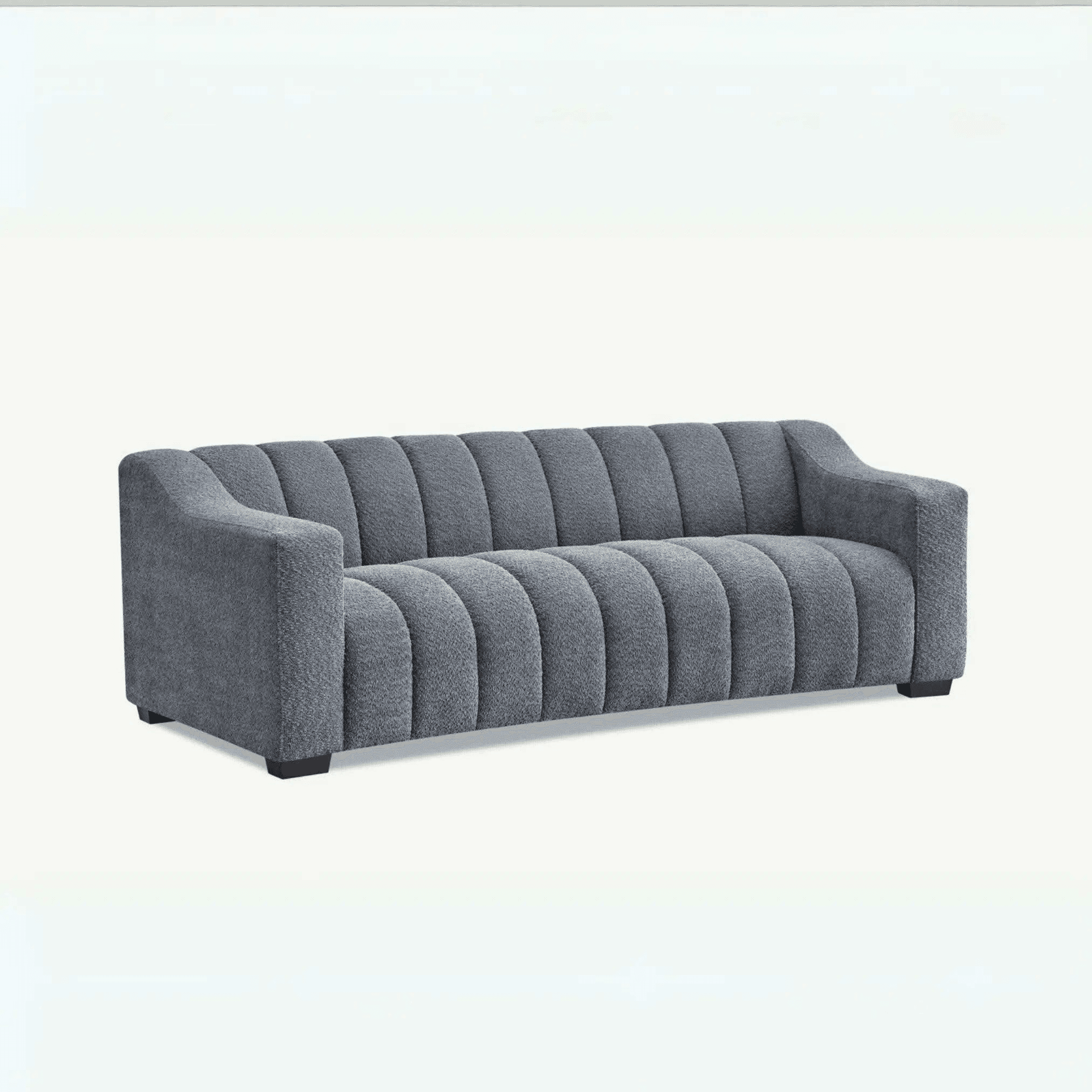 Aluxo Astoria 3 Seater Sofa in Iron Boucle Fabric