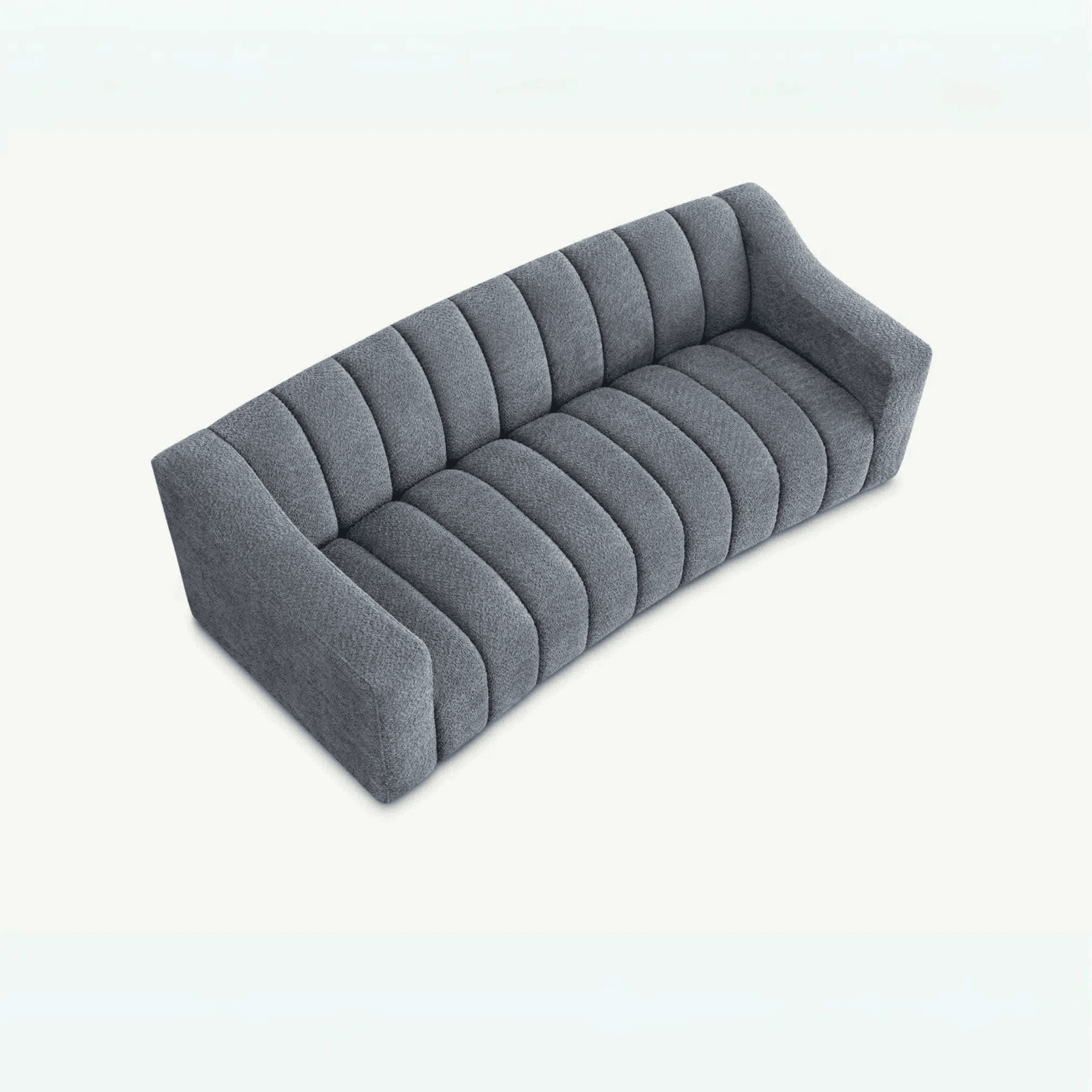 Aluxo Astoria 3 Seater Sofa in Iron Boucle Fabric