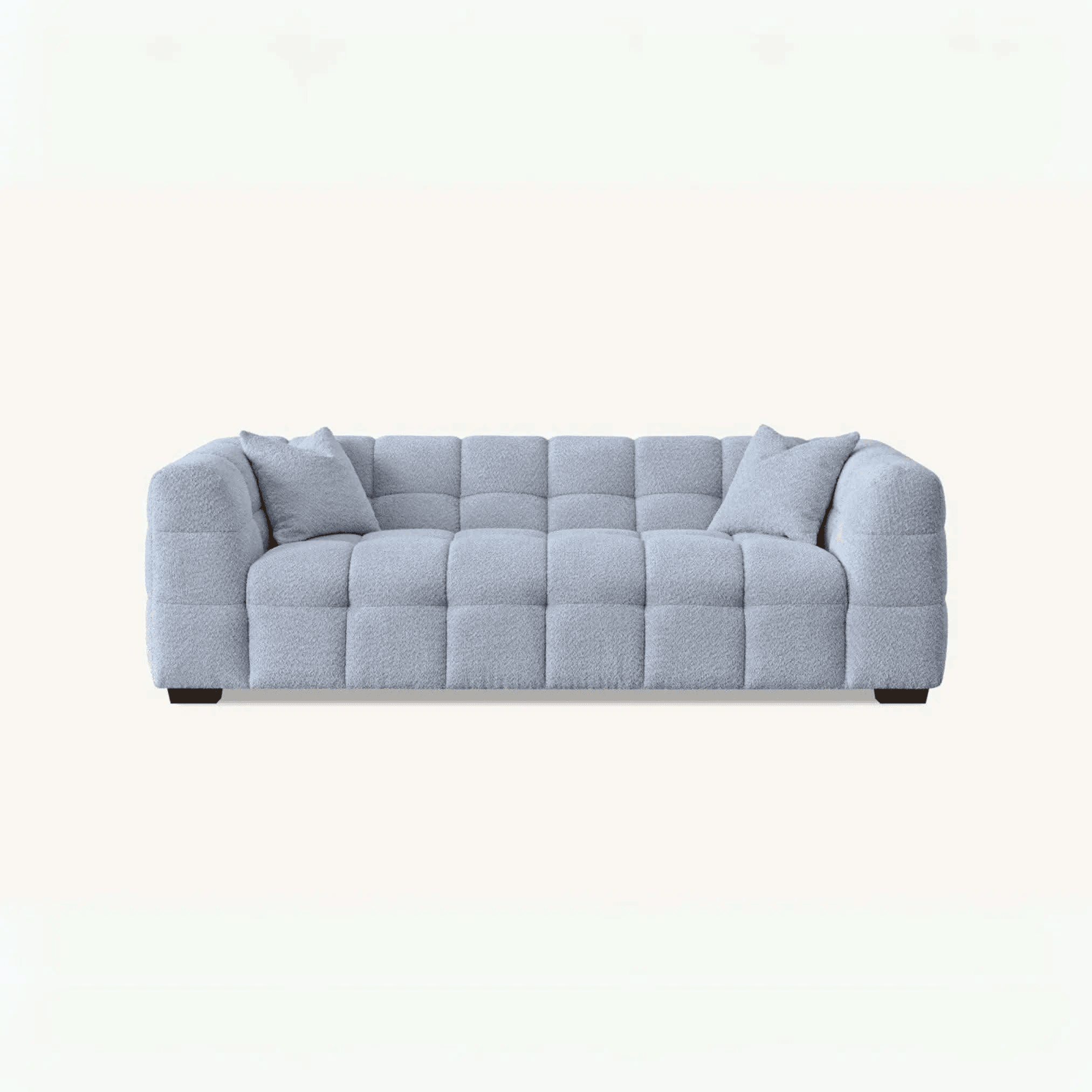 Aluxo Tribeca Sofa in Pearl Bouclé Fabric