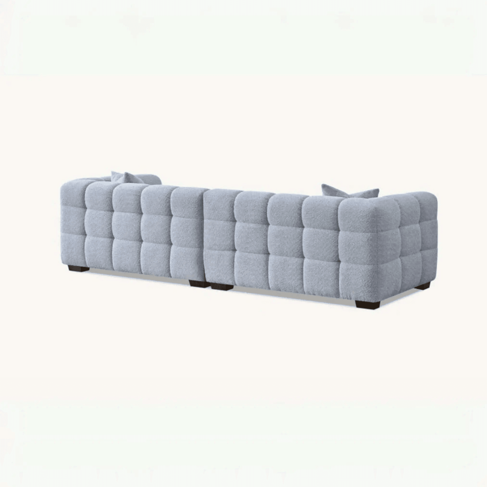 Aluxo Tribeca Sofa in Pearl Bouclé Fabric