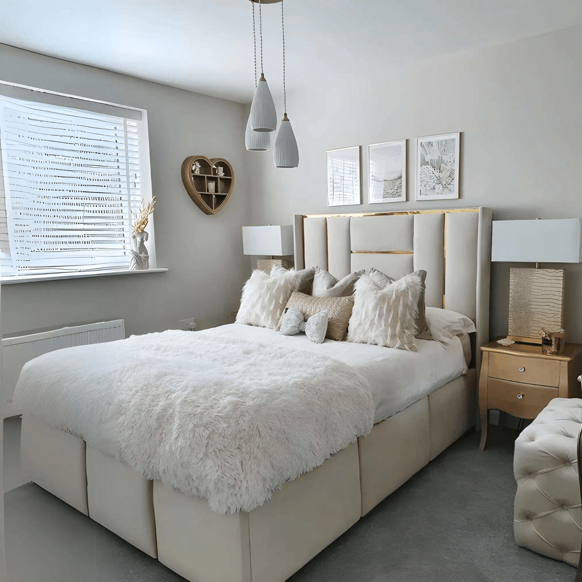 Luxe Panel Bed Frame – Luxury Bespoke Handmade Bed | UK Beds Direct