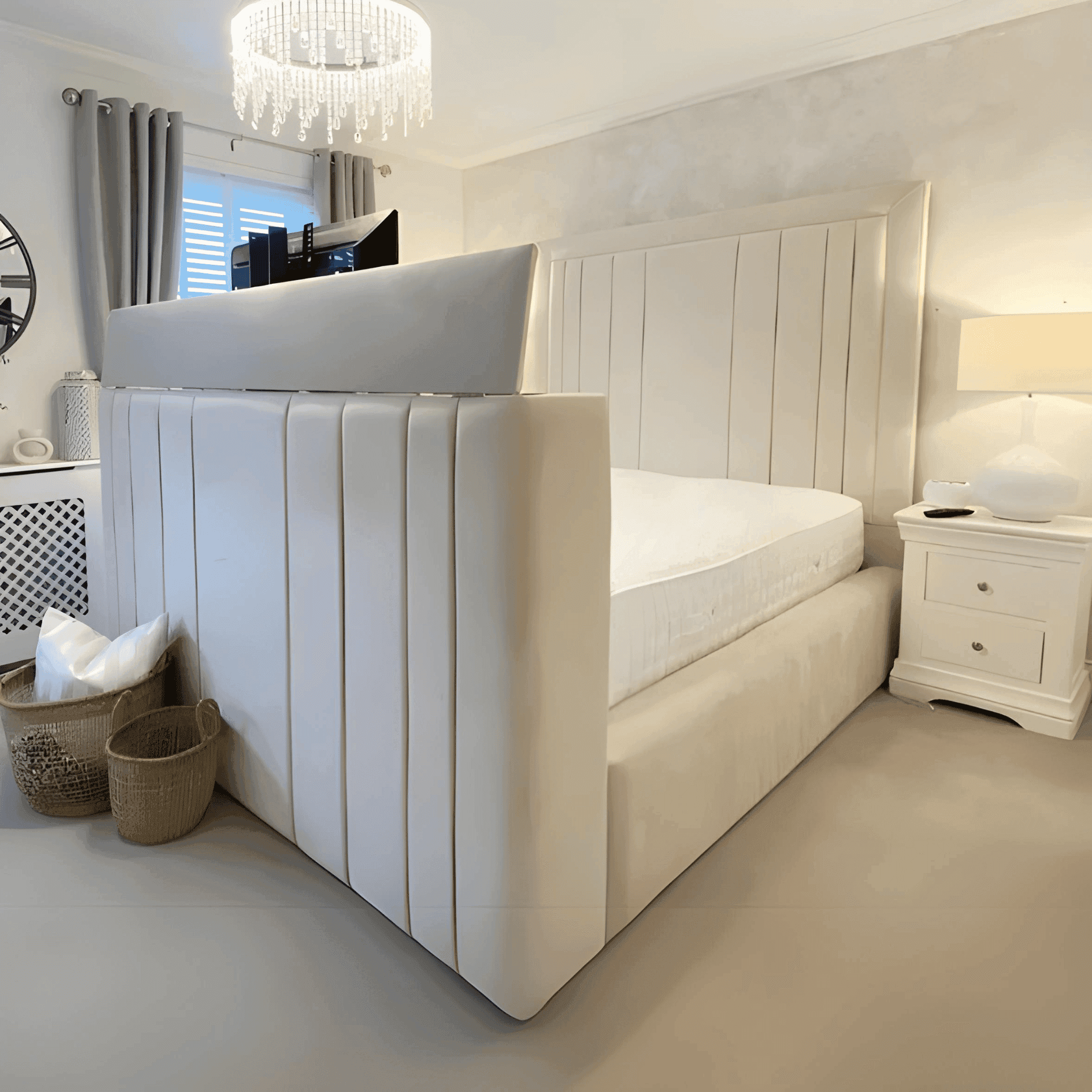 Rayna Panel Lined Tv Bed