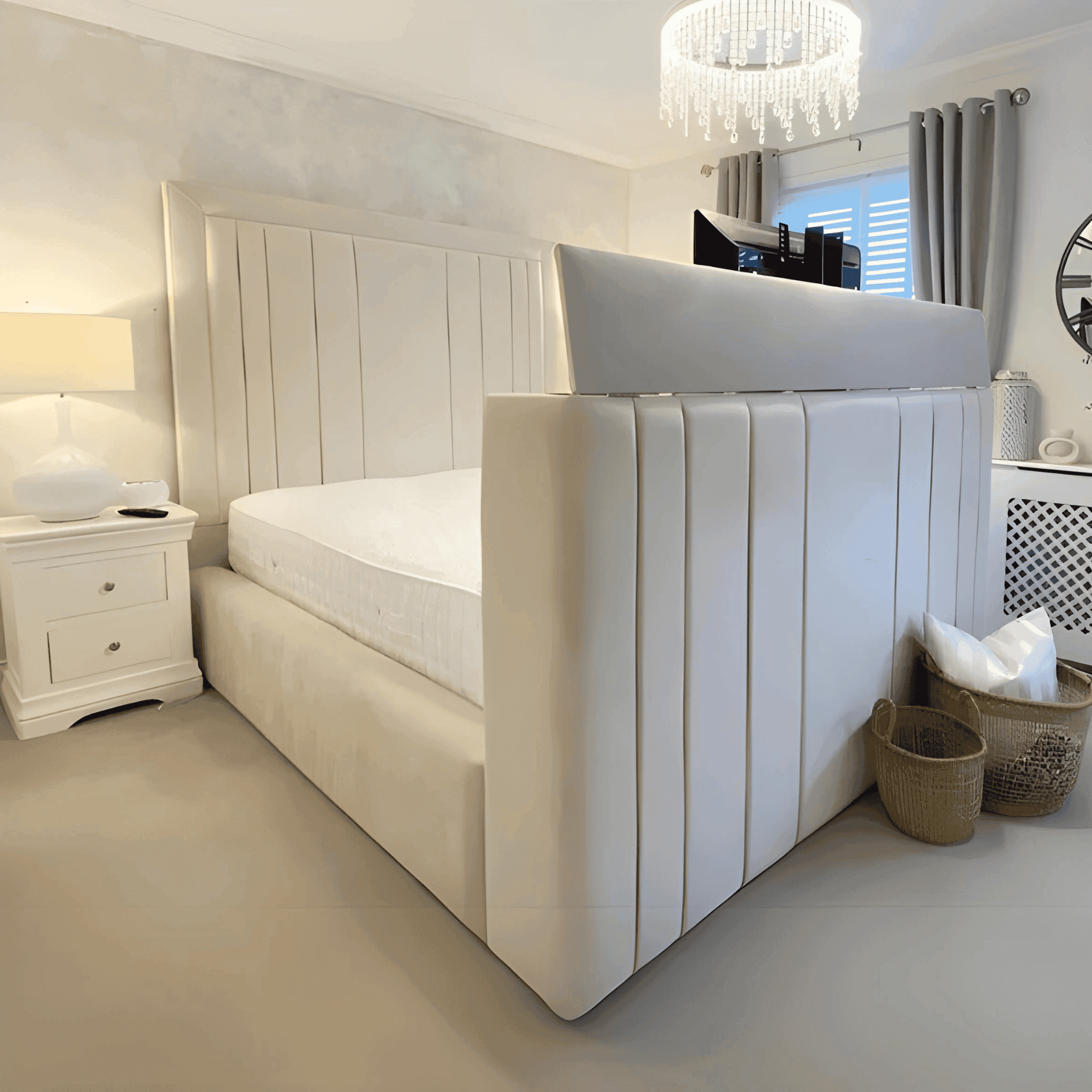 Rayna Panel Lined Tv Bed