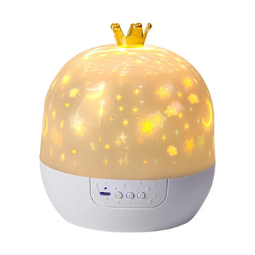 Crown Star Light Projection Rotating Star Ceiling Atmosphere Night Lamp