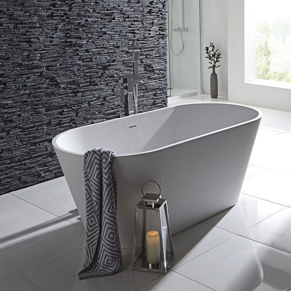 Mini Cusco Solid Surface Freestanding Double Ended Bath - 1550 x 750mm