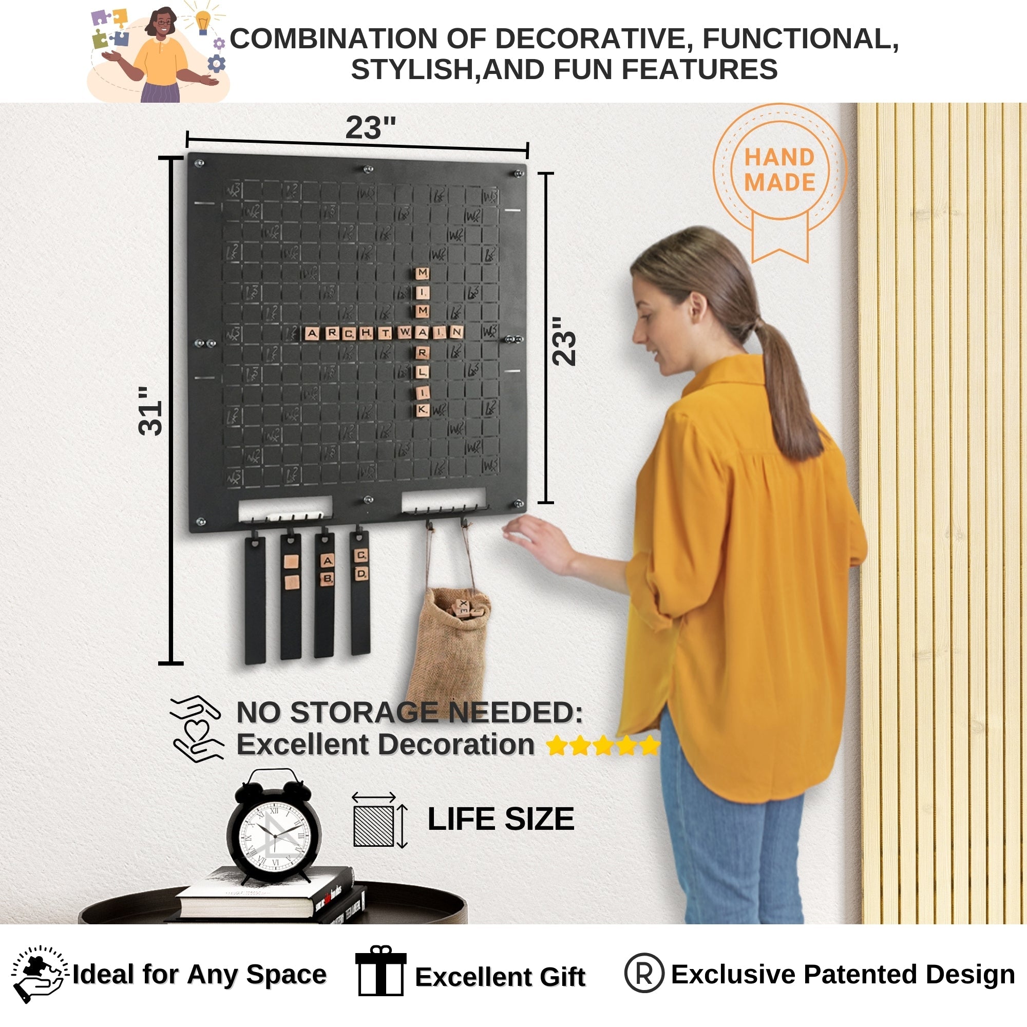 Dark Scrabble Wall Game