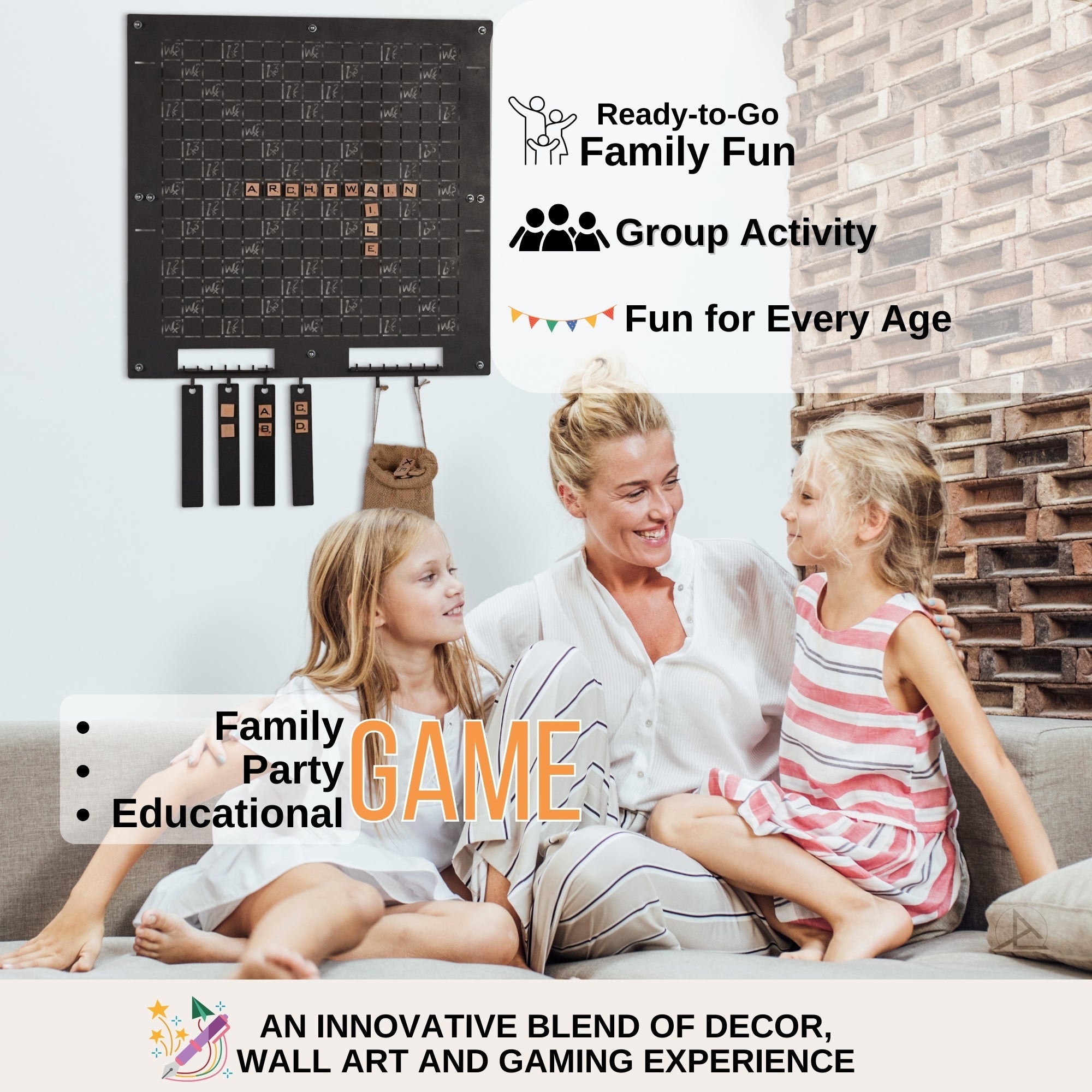 Dark Scrabble Wall Game