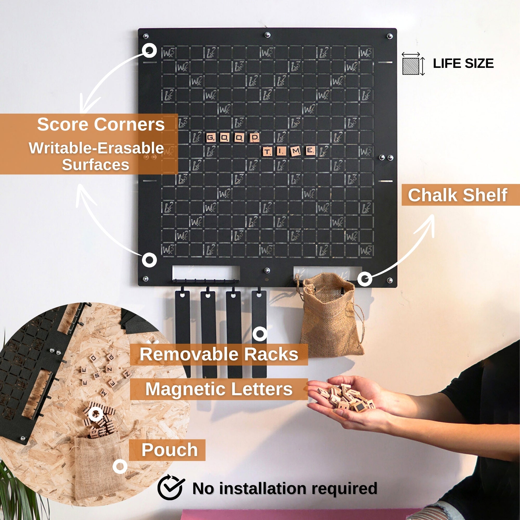 Dark Scrabble Wall Game