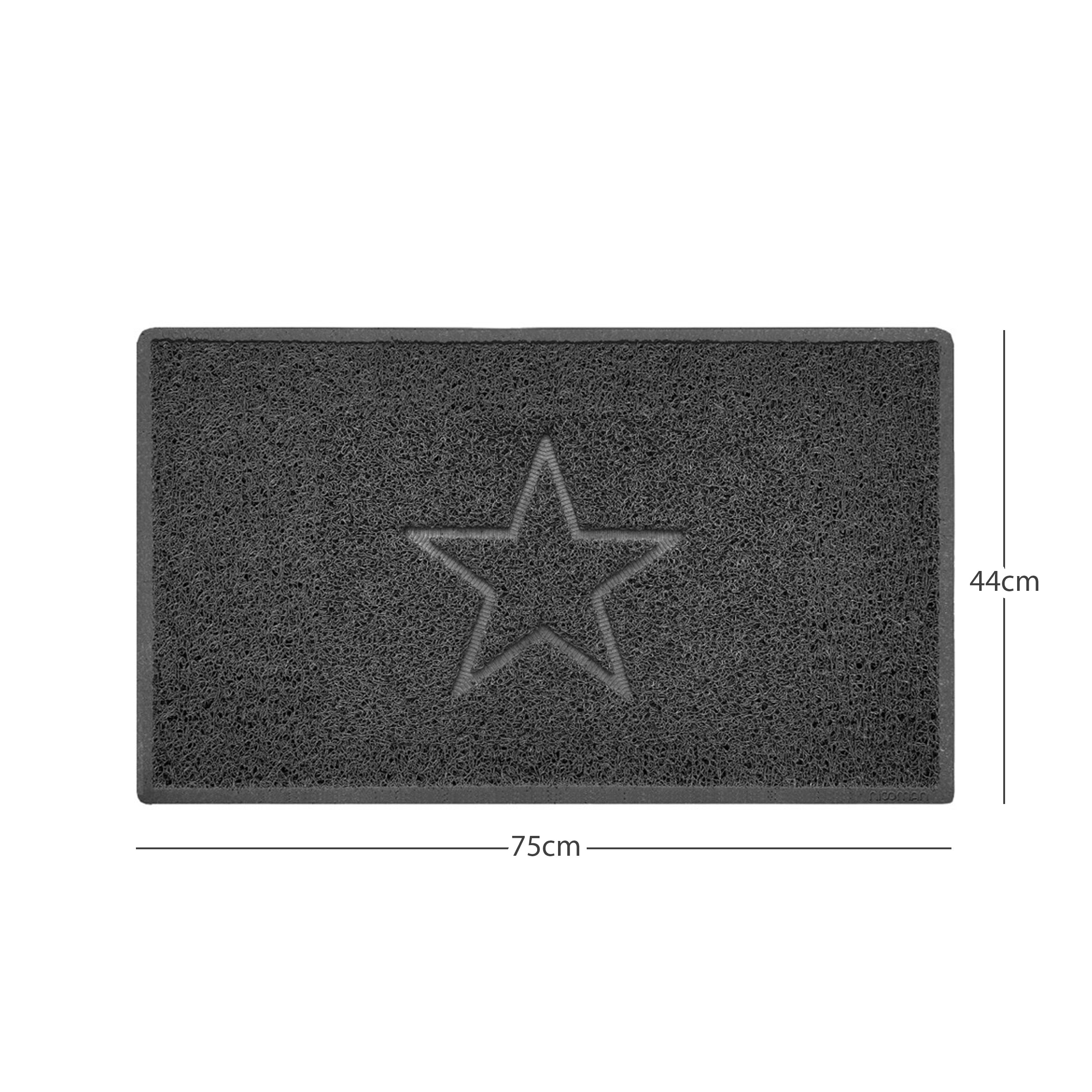 "Star" Embossed Loofah Textured Spaghetti Doormat