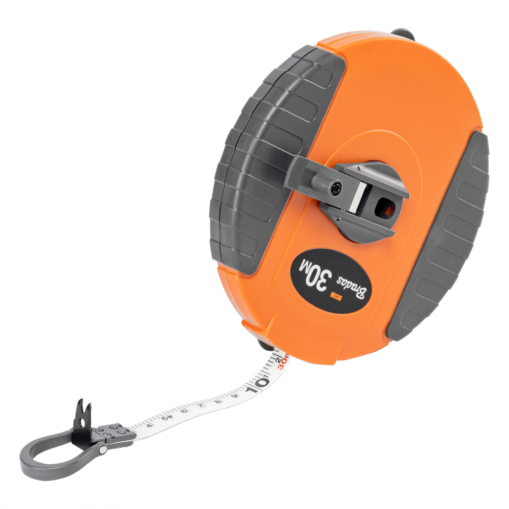 Fibreglass Coiled Tape Measure 13mm Wide Black/Orange (20m-50m)