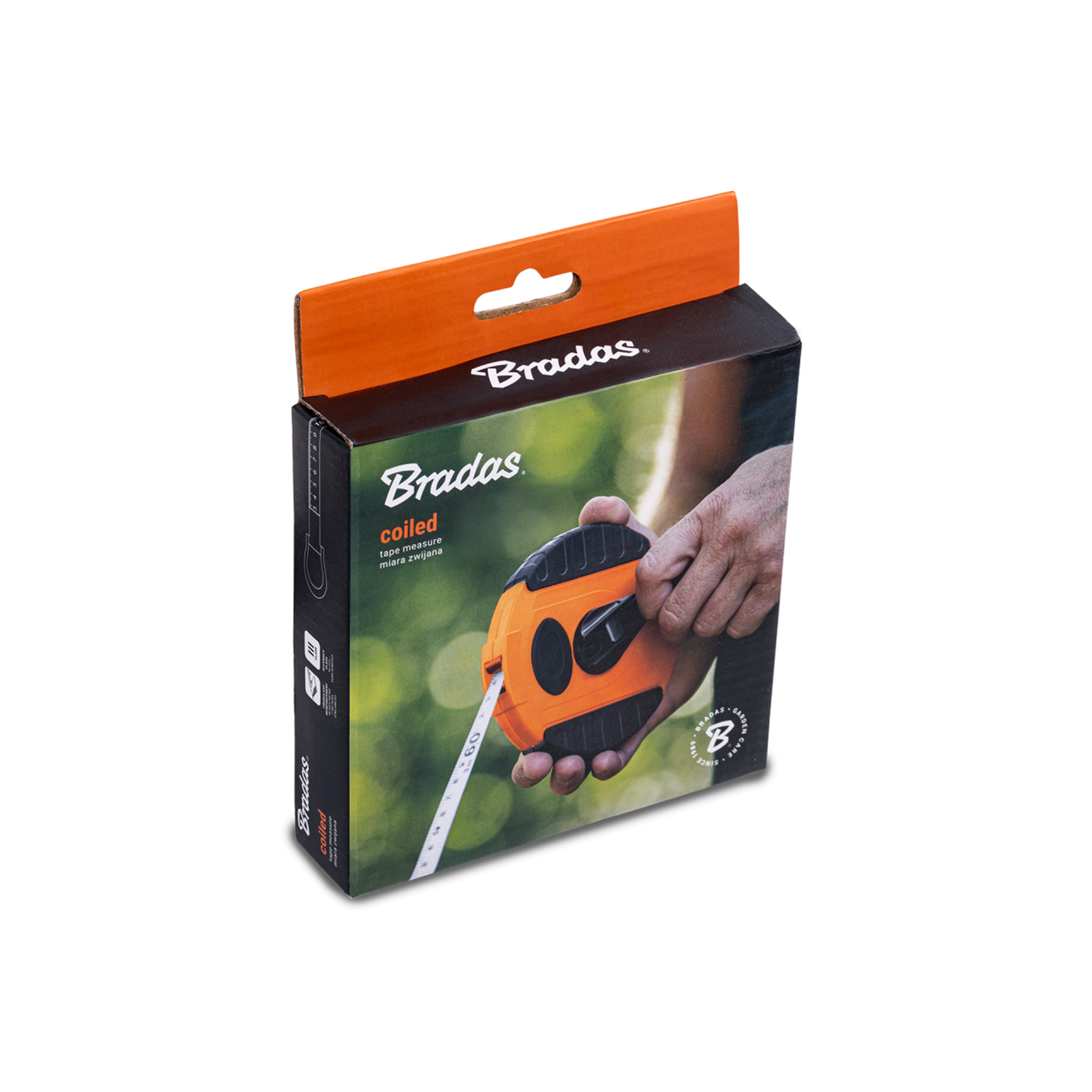 Fibreglass Coiled Tape Measure 13mm Wide Black/Orange (20m-50m)