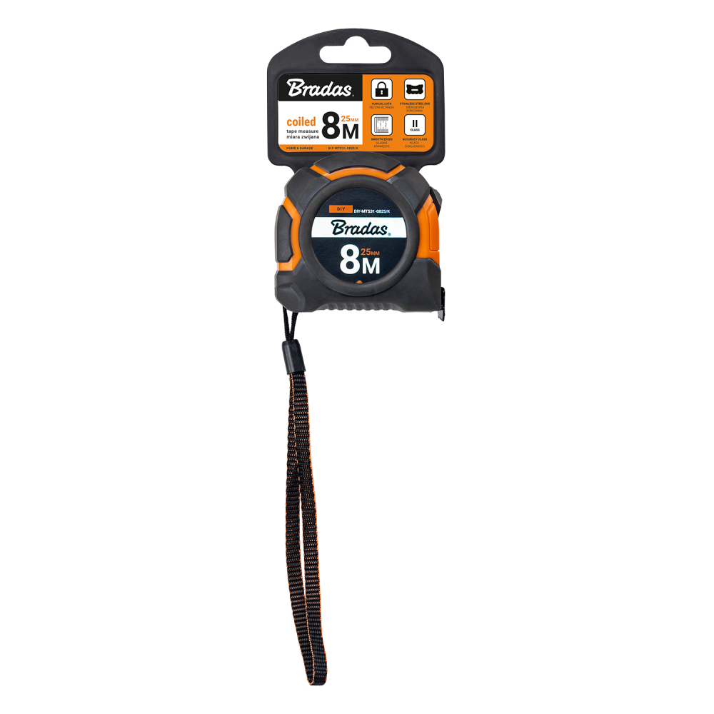 Snap Tape Measure 25mm Wide with Belt Clip 5m, 8m or 10m Single or Multipack
