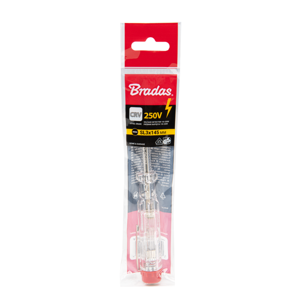 Screwdriver Current Tester Flat SL3/145mm 250V Mains Voltage Test Screwdriver