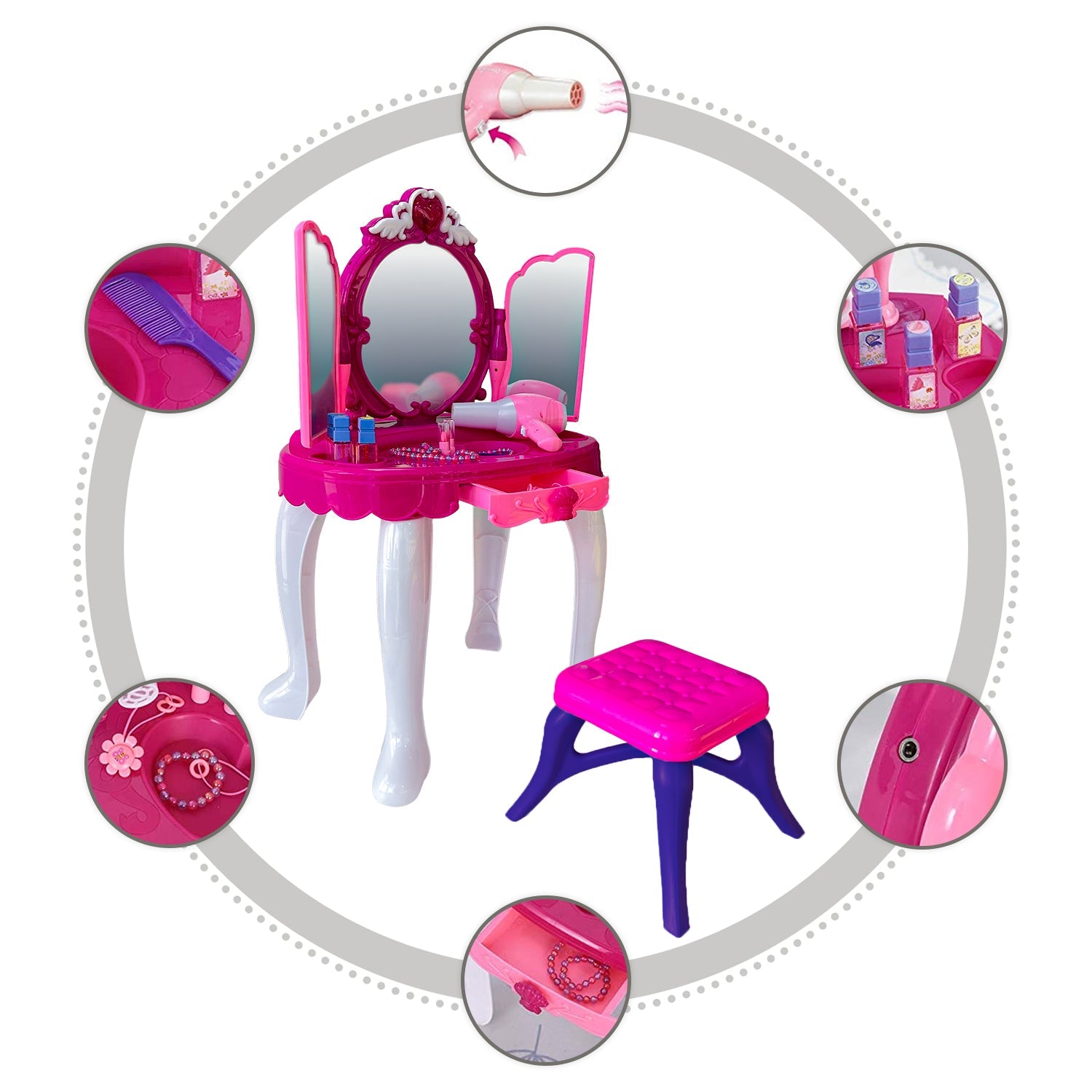 Girls Fun Toy Glamour Dressing Table