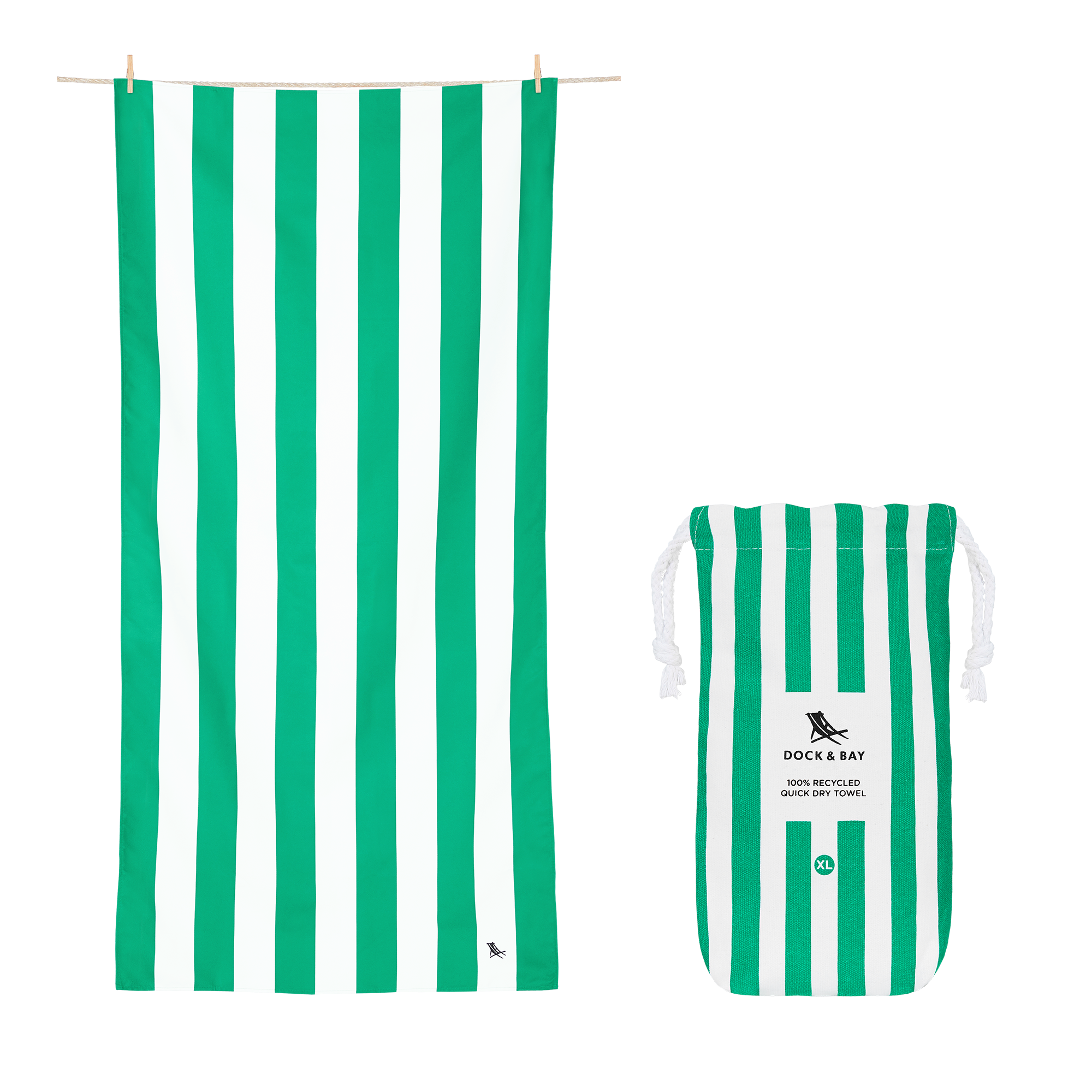 XL Cancun Green Beach Towel