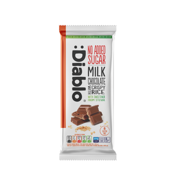 Milk Chocolate with Crispy Rice with Stevia (75g)