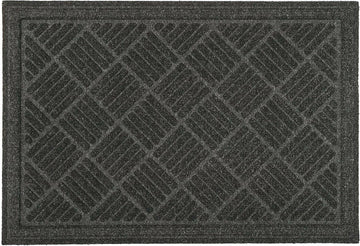 Eco Friendly Chequered Door Mat - Grey