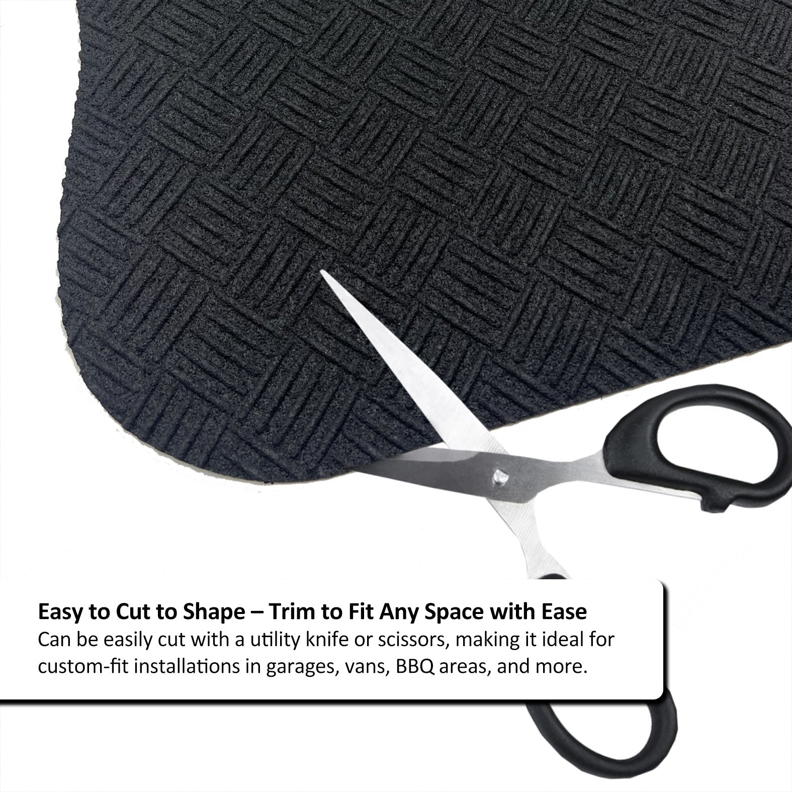 Recycled Rubber BBQ Floor Protection Mat - Custom Sizes