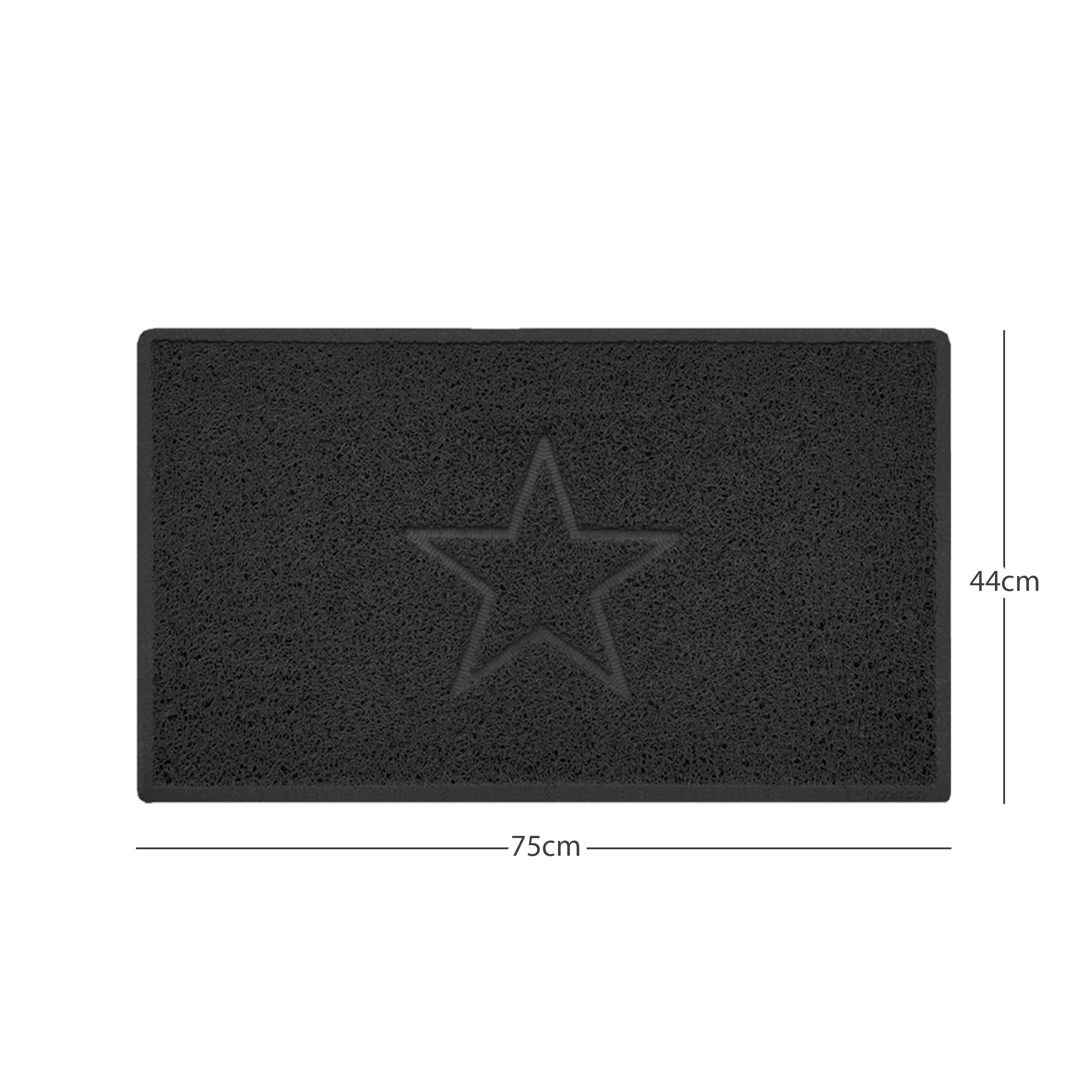 "Star" Embossed Loofah Textured Spaghetti Doormat