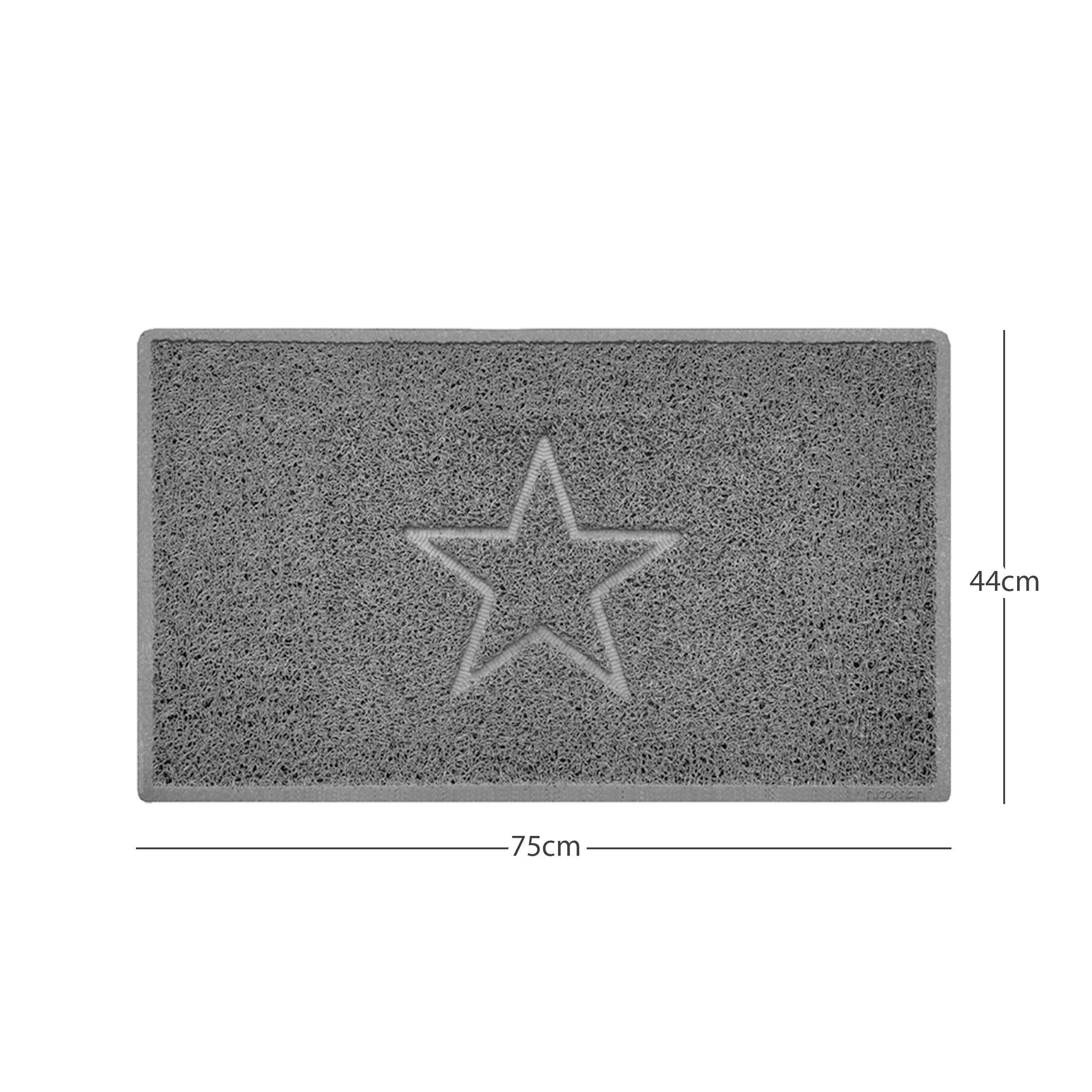 "Star" Embossed Loofah Textured Spaghetti Doormat